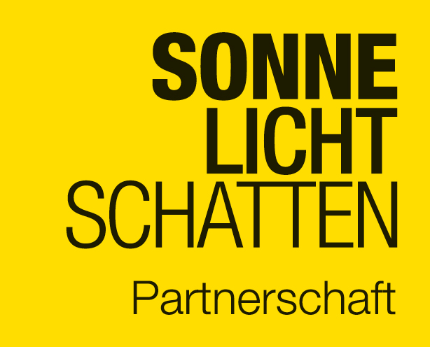 Sonne Licht Schatten Logo Partnerschaft